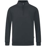 Jako Organic Ziptop Heren - Antraciet | Maat: 3XL