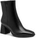 Tamaris Dames Enkellaarsje 1-25392-47 003 Zwart Leer Blokhak Ritssluiting 36 EU