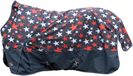 HKM Norwich 600D met gladde voering Highneck deken Blauw Met Sterrenpatroon 145