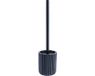 Tendance WC borstel met houder 101 series - blauw - geribbeld - Polyresin - 9 x 37 cm