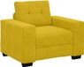 vidaXL Sofastoel Geel Fluweel 100x78x80 cm