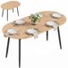 HOMCOM Uitschuifbare Eettafel - MDF - 160 x 80 x 75 cm - Eikenlook