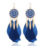 Deja Jewels Veer Blauw Dromenvanger Oorbellen