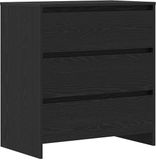 vidaXL Dressoir, zwart, eikenlook, 70x41x75 cm, houtvezel