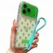 Vert Pois Coque PC/TPU iPhone 17 Pro/18 Pro avec film pour objectif et sangle