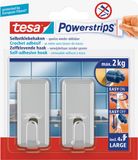 Tesa Powerstrips Ophang Haken - 6 Stuks - Zilver - Kunststof - 2 kg