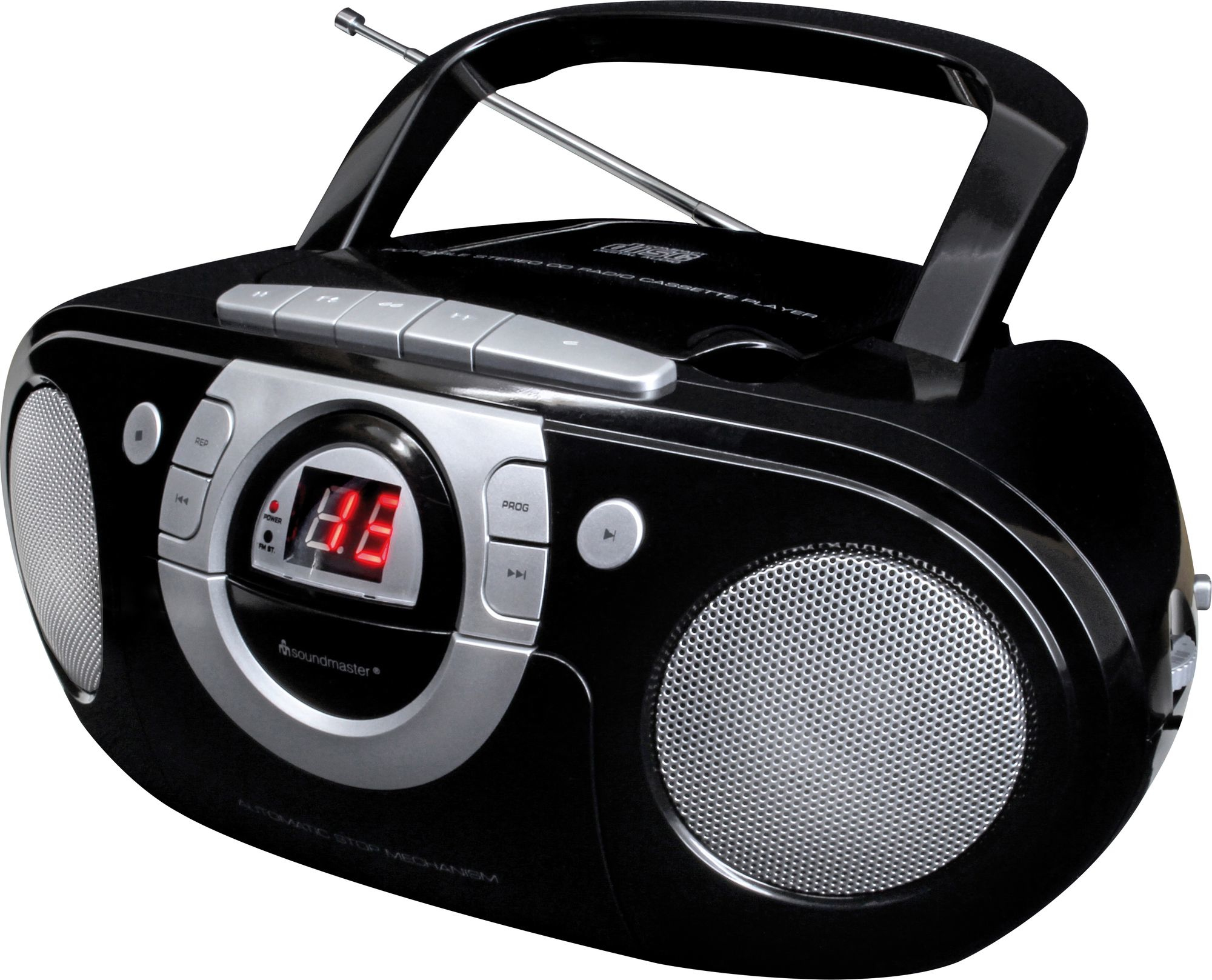 Soundmaster SCD5100SW CD-Boombox met FM radio en cassettespeler