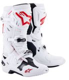 Alpinestars Tech 10 Supervented Wit Felrood - Maat 43