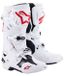 Alpinestars Tech 10 Supervented Wit Felrood - Maat 43