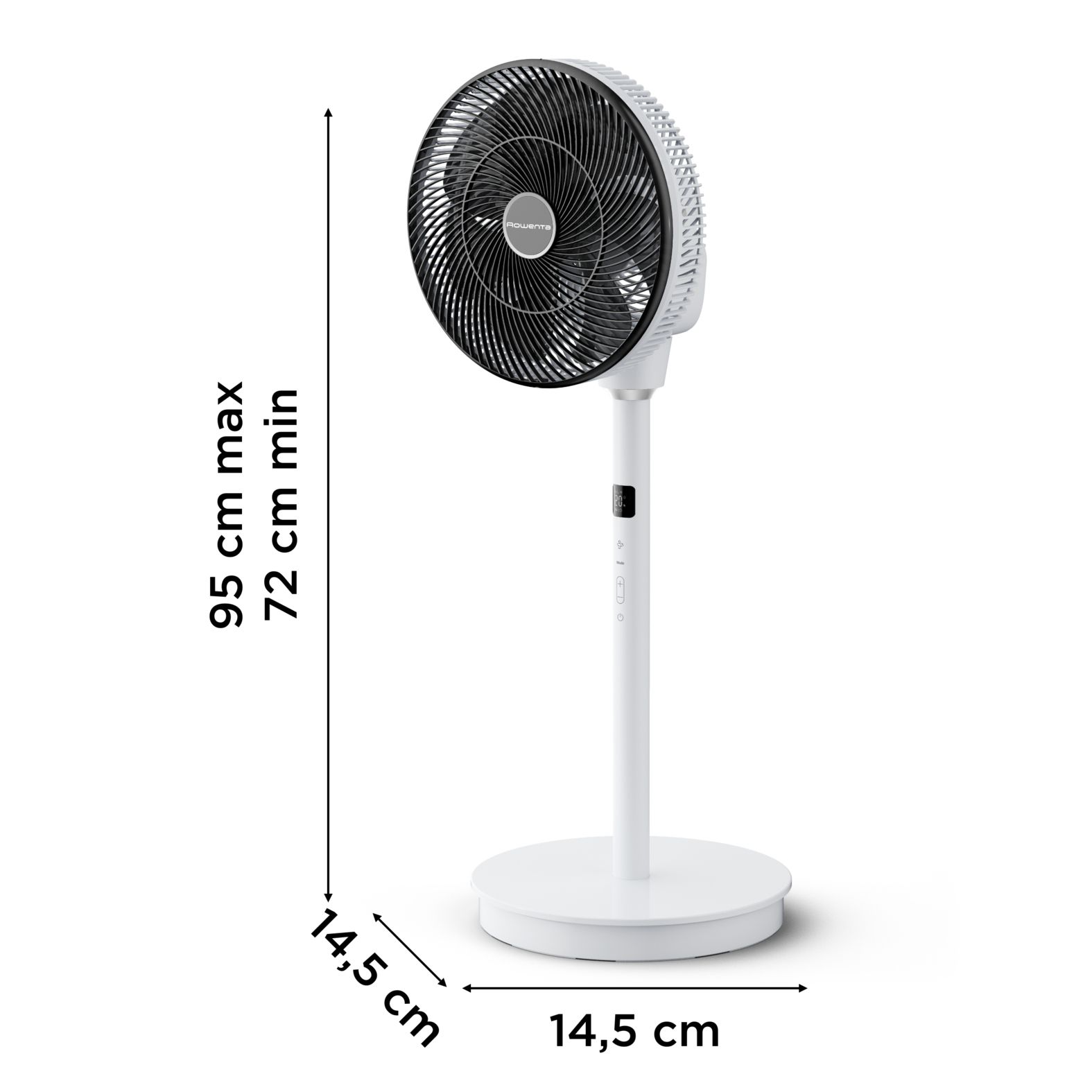Rowenta QV5040F0 Turbo Swift Silence - Vloerventilator - Zwart/Wit