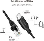 Logilink Kabeladapter USB C/M naar RJ45/M 10M Actief