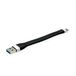 ROLINE USB 3.2 Gen 1 siliconen kabel, A-C, ST/ST, zwart, 11 cm
