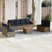 Maison Exclusive - Salon de jardin 9 pièces avec coussins, gris, polyrotin