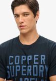 Superdry Copper Label Workwear T-shirt Heren XXL Eclipse Navy Slub