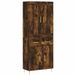 vidaXL Hoge kast, gerookt eikenfineer, 69,5 x 34 x 180 cm, houtvezelplaat
