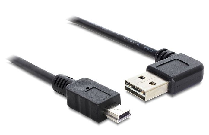 DeLOCK 1m USB 2.0 A - miniUSB m/m - Zwart