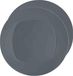Excellent Houseware Assiettes de petit-déjeuner/dîner - 8x pièces - gris - 20 cm