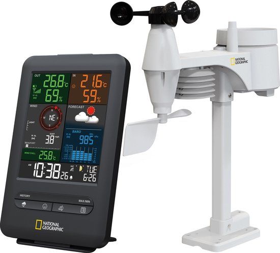 National Geographic Weerstation 5-in-1 incl. Wind- en Regenmeter