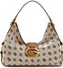 GUESS Camden Shoulder Bag Cognac Logo bruine