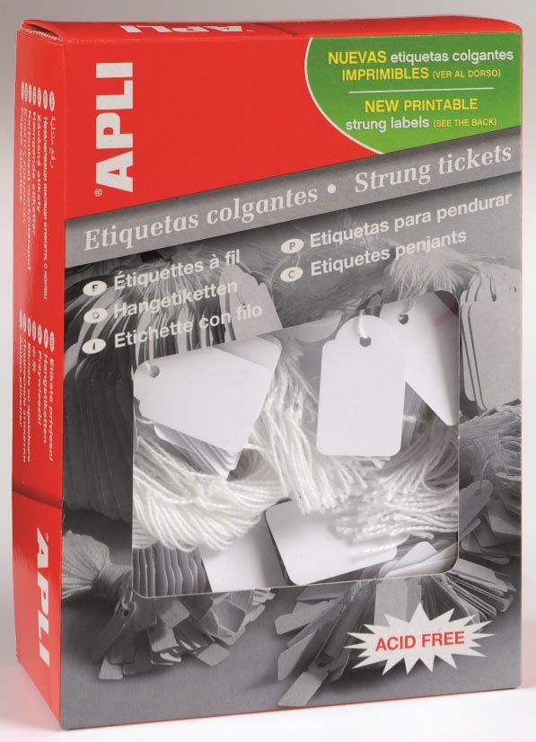 APLI draadetiketten ft 13 x 34 mm b x h 386 doos van 1.000 stuks