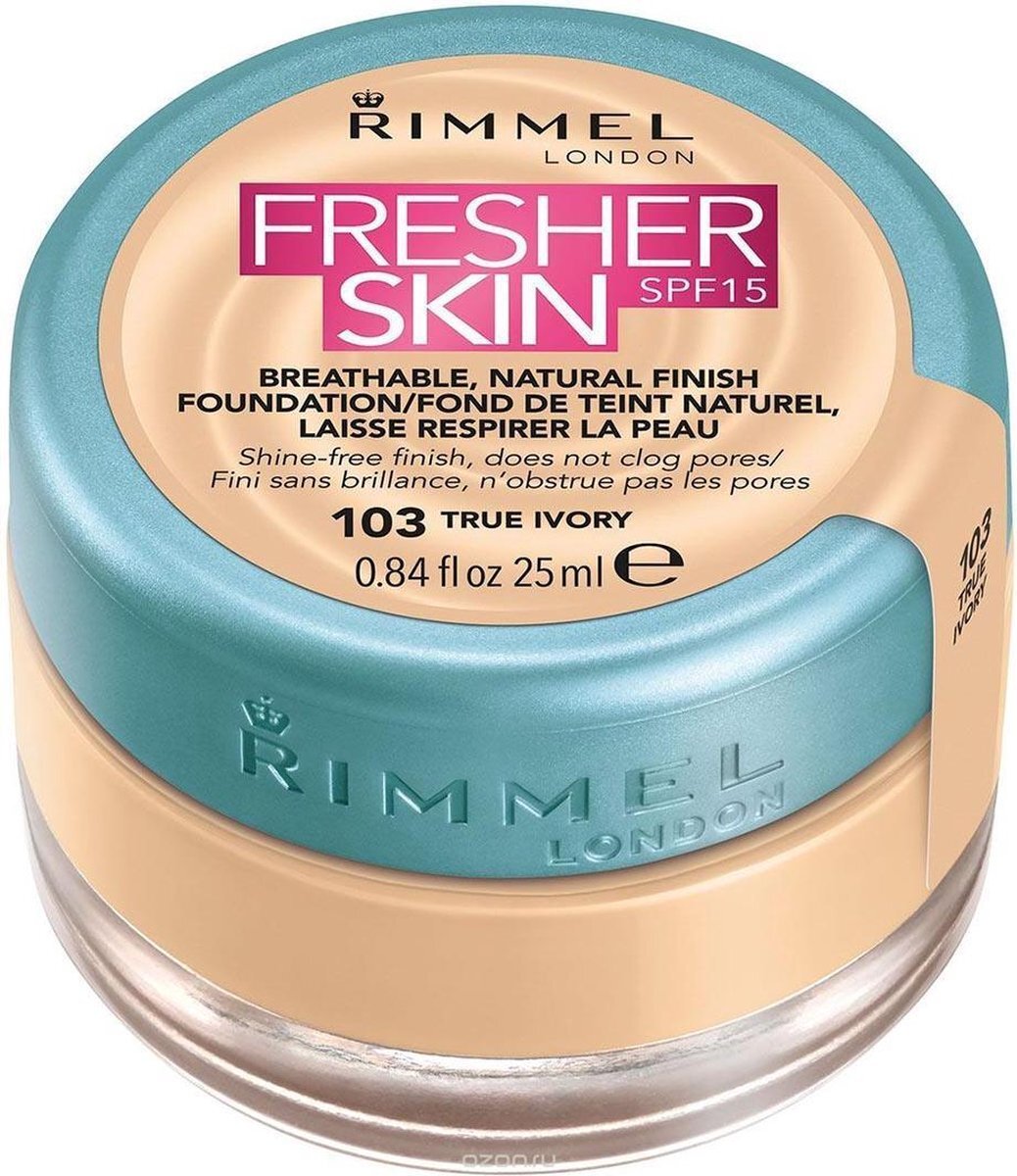 Rimmel London Fresher Skin Foundation - 103 True Ivory