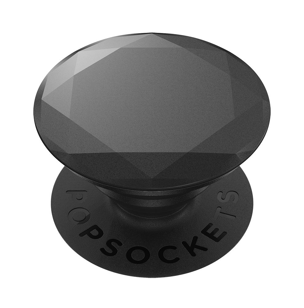 PopSockets Black Metallic Diamond - Passieve houder - Zwart