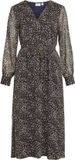 VILA Maxi-jurk VIFALIA lange mouwen Rhodoniet Panterprint Polyester