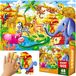 Puzzle au sol - 48 pièces - Animaux d'Afrique - Pour enfants de 3 à 5 ans
