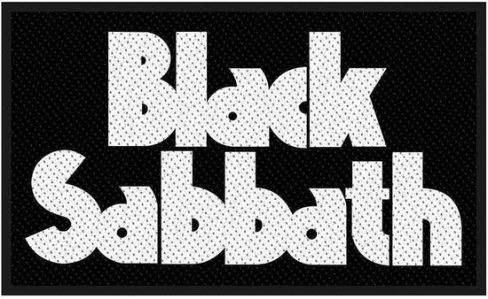 Black Sabbath Black Sabbath Logo Patch zwart-wit Polyester
