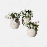 Loberon Decoratief ei set van 3 Waverlye wit