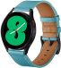 By Qubix Qubix Lederen bandje Blauw voor Huawei Watch GT 6 / GT 7 / GT 6 Pro / GT 7 Pro - 46mm