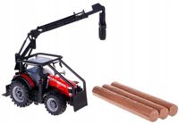 Bburago Massey Ferguson Traktor met Houtgrijper en Houtblokken