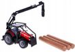 Bburago Massey Ferguson Traktor met Houtgrijper en Houtblokken