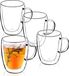 Merkloos / Sans marque Netfox Distribution sp. z o. o. Dubbelwandige latte macchiato-glazen, 4 x 330ml