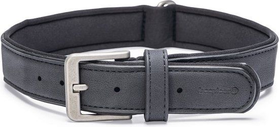 Beeztees Balacron Ax Halsband Hond - Kunstleer - Zwart - 52-62 cm x 30 mm