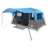 vidaXL - Tunneltent - 12-persoons - Blauw - Polyester - en - Staal