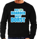 Bellatio Decorations Shoppartners Bv Apres ski trui Deze snowboarder heeft dorst zwart heren L