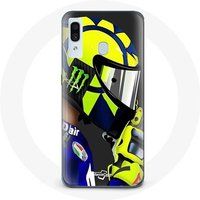 Maniacase Hoesje voor Samsung Galaxy A20e Valentino Rossi Motogp wereldkampioen speedracer