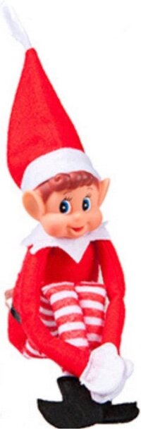Elves Behavin Badly Jongen Elf - Kerstmis Decoratie - 30 cm