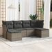 Maison Exclusive - Ensemble de meubles de jardin 6 pièces avec canapé et coussins, gris, en polyrotin