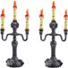 Merkloos / Sans marque Espa Nv Halloween decoratie kandelaar met licht - 2x stuks - 40 cm - Horror thema versieringen