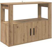 vidaXL Dressoir - Artisanaal - Eikenkleurig - 80 x 30 x 60 cm - Bewerkt Hout