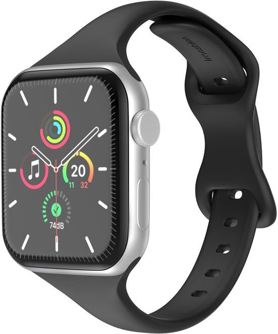 imoshion Slim siliconen bandje voor de Apple Watch | 44/45/46/49 mm - Zwart