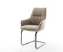 Zelia-Flex Chaise de bureau avec accoudoir, bouclé graphite boue, noyau à ressorts ensachés