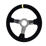 Simoni Racing Carrera Universeel Sportstuur - Zwart Suède - Diameter 320mm
