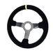 Simoni Racing Carrera Universeel Sportstuur - Zwart Suède - Diameter 320mm