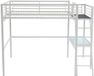 Vente-unique Hoogslaper metaal wit 140 x 190 cm