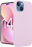 Coverzs Luxe Liquid Silicone case iPhone 14 (rose)