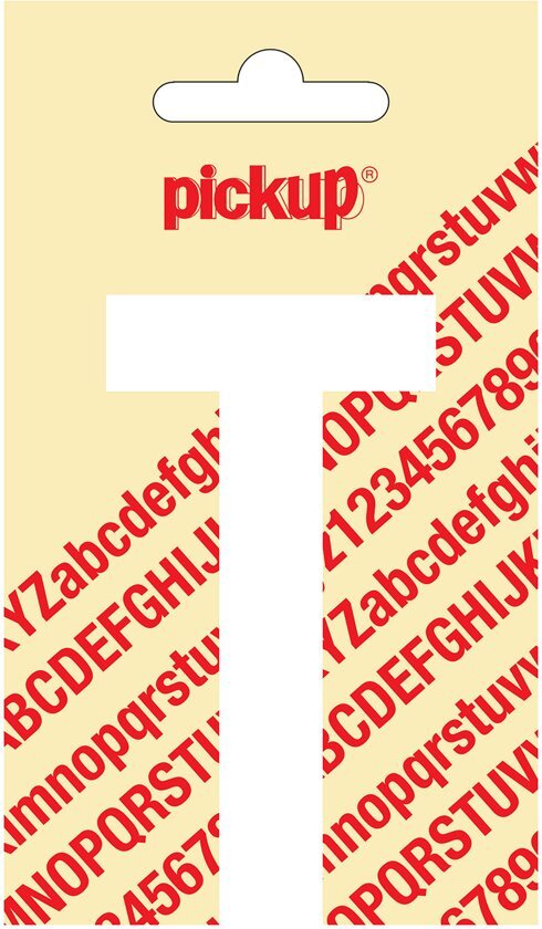 Pick-Up Pickup Plakletter Nobel Wit 120mm "T"