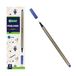 D.RECT Fineliner-set, blauw, 12 stuks, fijne pen met 0,4 mm punt voor dagelijkse schrijf- en schoolbenodigdheden